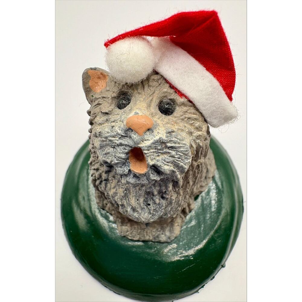 Byers Choice Carolers Cat with Santa Hat Dated 2000 - Picture 1 of 7